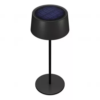 LED stalinė lempa RealPower TableLight 300 4W juoda, maitinama saulės energija