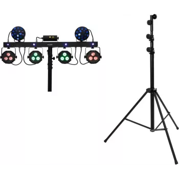 LED lazerių juostos rinkinys EUROLITE KLS Next su plieniniu stovu STV-60-WOT, juodas