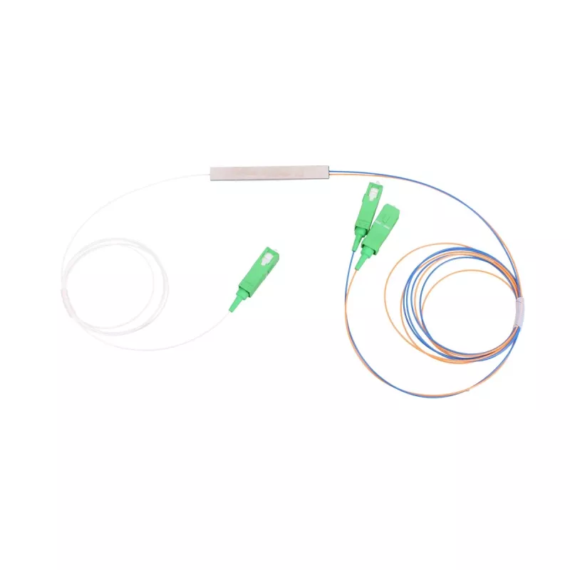 Kabelio skirstytuvas Extralink Splitter 1:2 PLC SC/APC 900µm 1m baltas