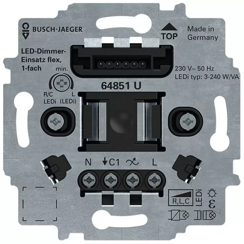 Busch-Jaeger LED mygtukinio reguliatoriaus įdėklas flex 64851 U (2CKA006500A0012)