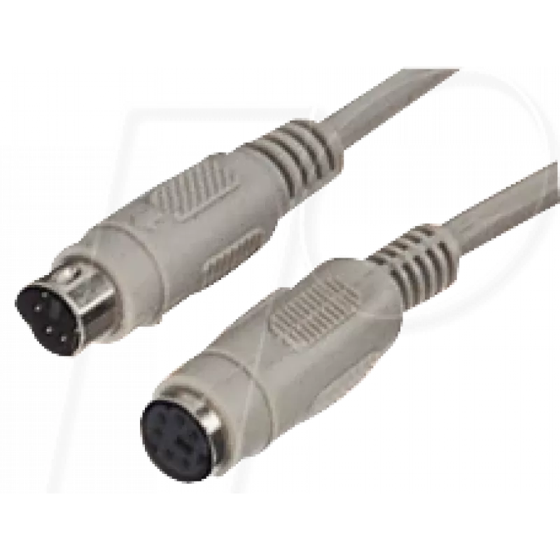 S/CONN 78106-2 PS/2 kabelis 1,8 m 6 kontaktų Mini-DIN baltas