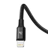 Baseus Rapid 3-in-1 USB laidas 1,5 m USB A USB C/Micro USB A/Lightning juodas