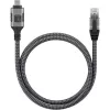 Techly ICOC U3C-RJ45-010 tinklo kabelis, sidabrinis, juodas, 1 m, Cat6, F/UTP (FTP)