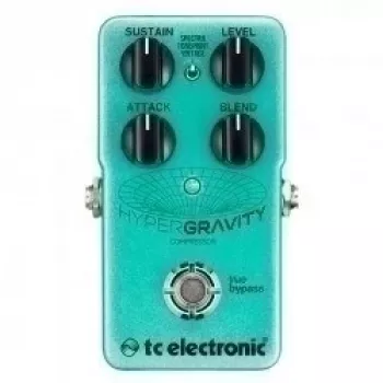 Kompresoriaus pedalas TC Electronic HyperGravity Compressor True Bypass kompaktiškas dizainas