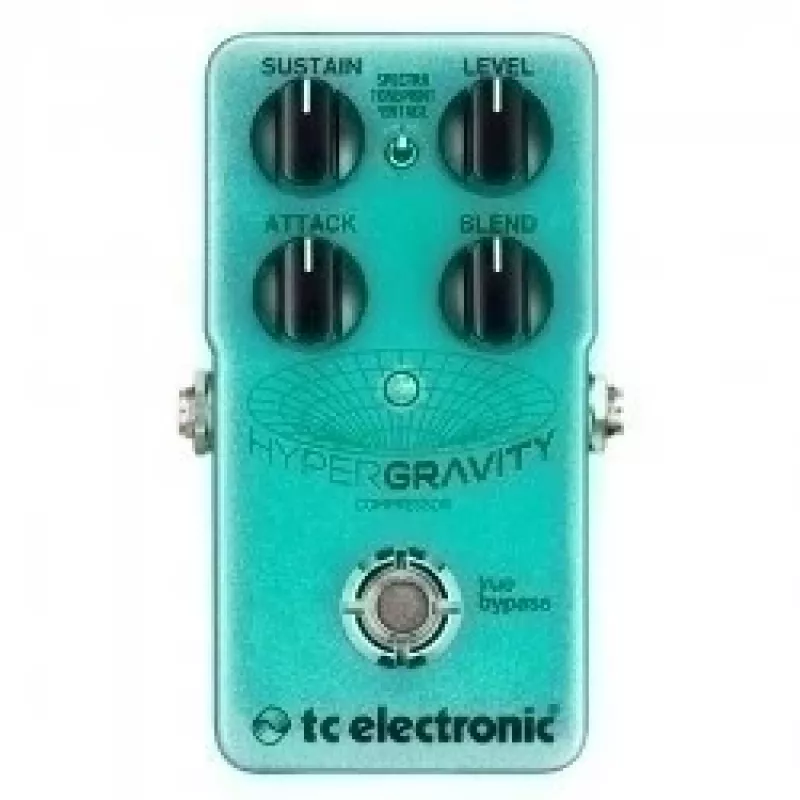 Kompresoriaus pedalas TC Electronic HyperGravity Compressor True Bypass kompaktiškas dizainas