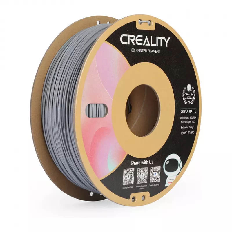 3D spausdinimo medžiaga Creality 3301010299 Polipieno rūgštis PLA Pilka 1 kg 1,75 mm