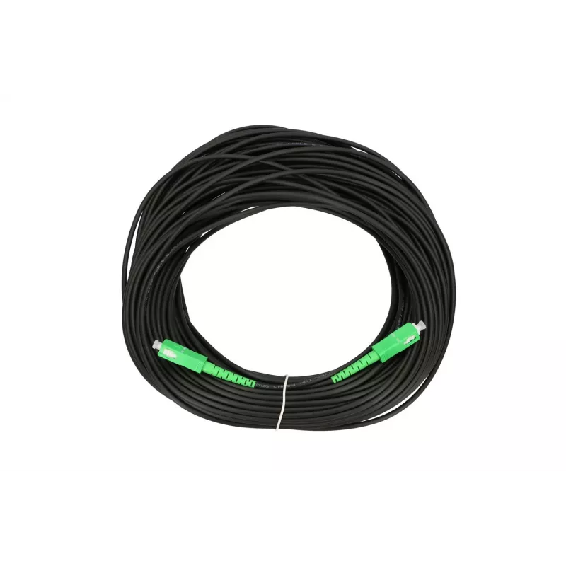 komutacinis kabelis Extralink SC/APC–SC/APC Simplex, vienmodis G.657A2, FTTH apvalus lašinis kabelis, 10 m