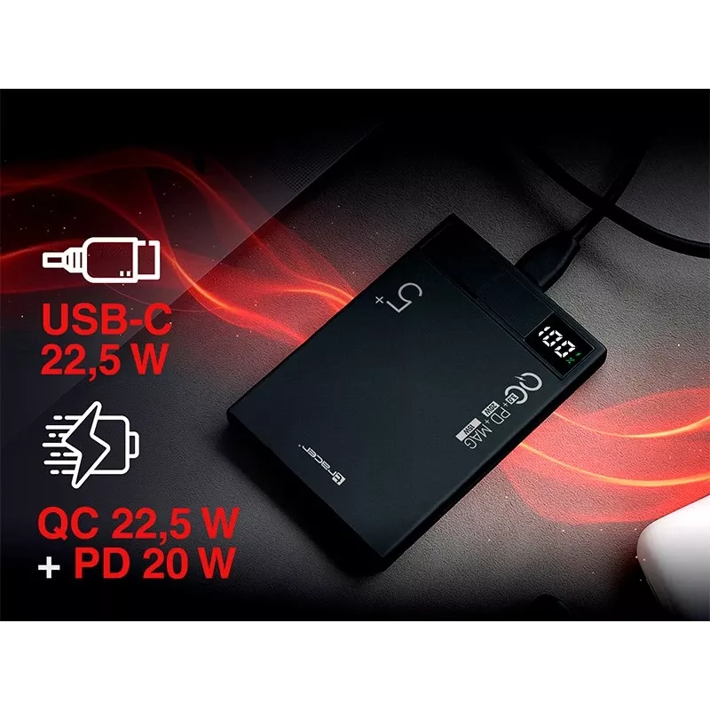 Tracer AirMag1 Lithium Polymer (LiPo) 5000 mAh Wireless charging Juodas