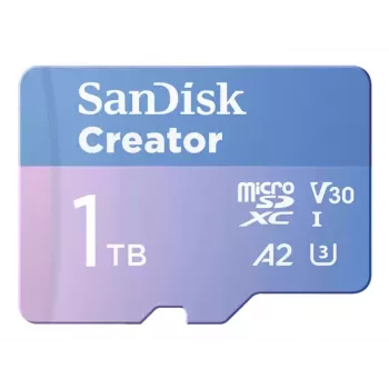 SanDisk Creator MicroSD atminties kortelė 1 TB didelis perdavimo greitis iki 190 MB/s