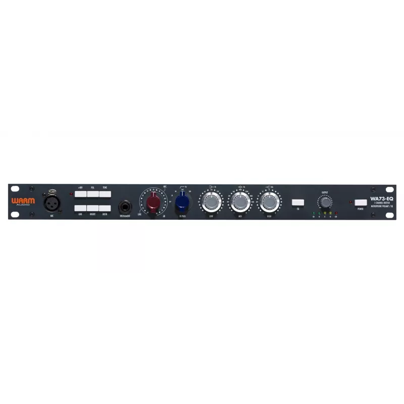 Garso pirminis stiprintuvas WARM AUDIO WA73-EQ — vieno kanalo, juodas, 20–20 000 Hz, 1200 Ω įvestis, 115/230 V