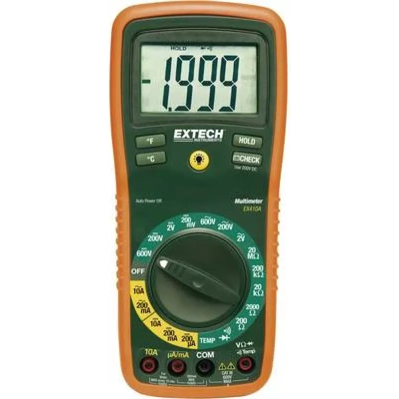 Extech EX410A rankinis skaitmeninis multimetras CAT III 600 V ekranas (rodmenys): 2000 (EX410A)