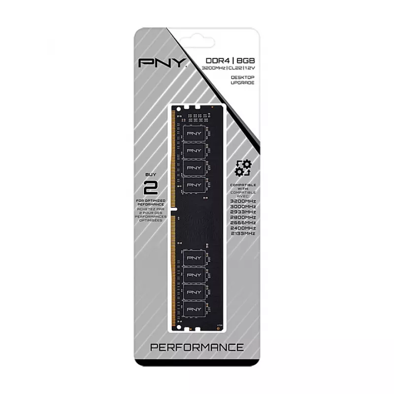 Atminties modulis PNY MD8GSD43200-TB 8 GB DDR4 3200 MHz 1 x 8 GB 288 kontaktų DIMM