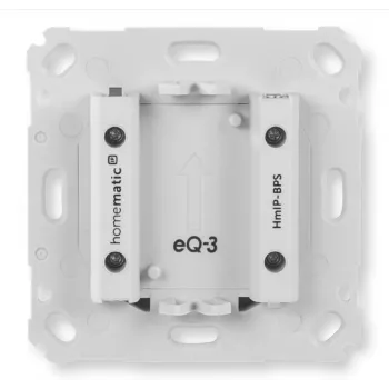 Prie sienos montuojamas belaidis mygtukų jungiklis Homematic IP HmIP-BPS, baltas, IP20, 71×71×43 mm