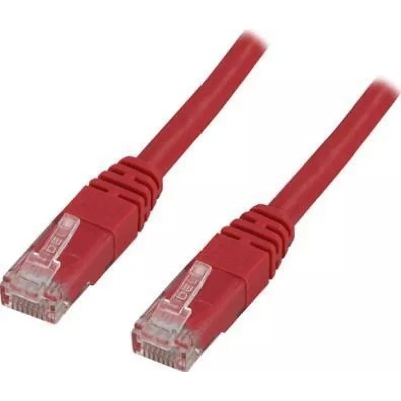 Tinklo kabelis Deltaco UTP raudonas 0,5 m RJ-45 Cat6