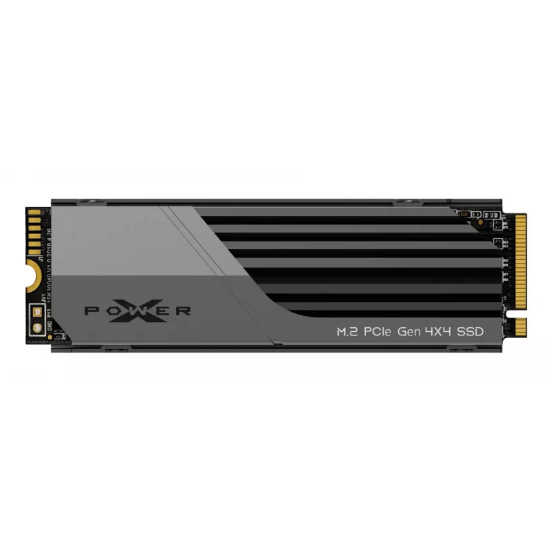 M.2 NVMe SSD Silicon Power 1 TB PCIe 4.0 (2280) — skaitymas 7000 MB/s, rašymas 6000 MB/s, radiatorius, 3D NAND, NVMe 2.0