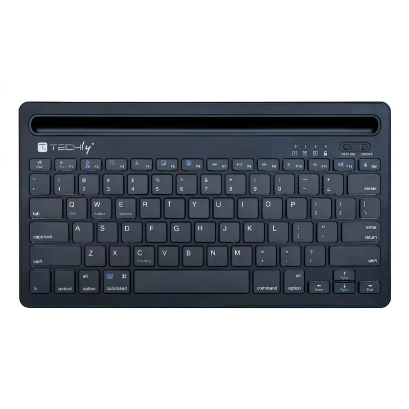 Techly ICTBK102U klaviatūra universali Bluetooth QWERTY angliška juoda