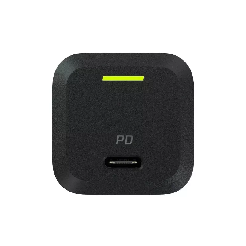 Mobiliojo įrenginio įkroviklis Green Cell CHARGC06, USB-C 33W, Quick Charge 3.0, kintamosios srovės įvestis 100–240V, juodas