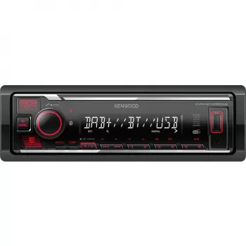 Elektronika KMM-BT408DAB, juoda, 1 DIN, 88 W, 4.0 kanalų, 50 W, 20 - 20000 Hz
