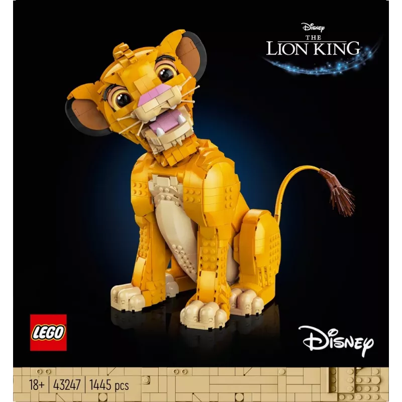 LEGO Disney Jaunasis Simba iš Liūto karaliaus kolekcinė gyvūno figūrėlė konstravimo rinkinys modelio rinkinys suaugusiems namų ar biuro dekorui nostalgiška dovanų idėja