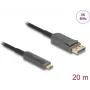 Aktyvus optinis kabelis DELOCK USB-C į DisplayPort 20 m, modelis 81607