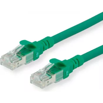 ROLINE - komutacinis kabelis - RJ-45 (M) į RJ-45 (M) - 1 m - UTP - CAT 6a - be halogenų, lietas, vytos gyslos - žalias (21.15.2731)