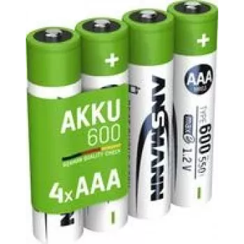 Ansmann 1x4 NiMH baterija Micro AAA tipo 600 min.550 mAh 1311-0022 (1311-0022)