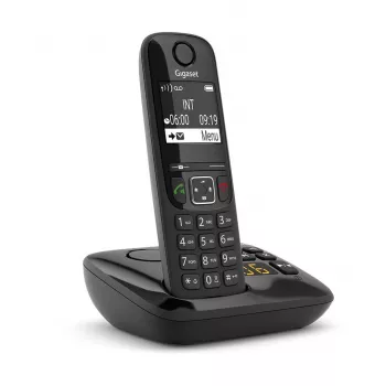 Gigaset AS690A analoginis/DECT telefonas su skambintojo ID, juodas