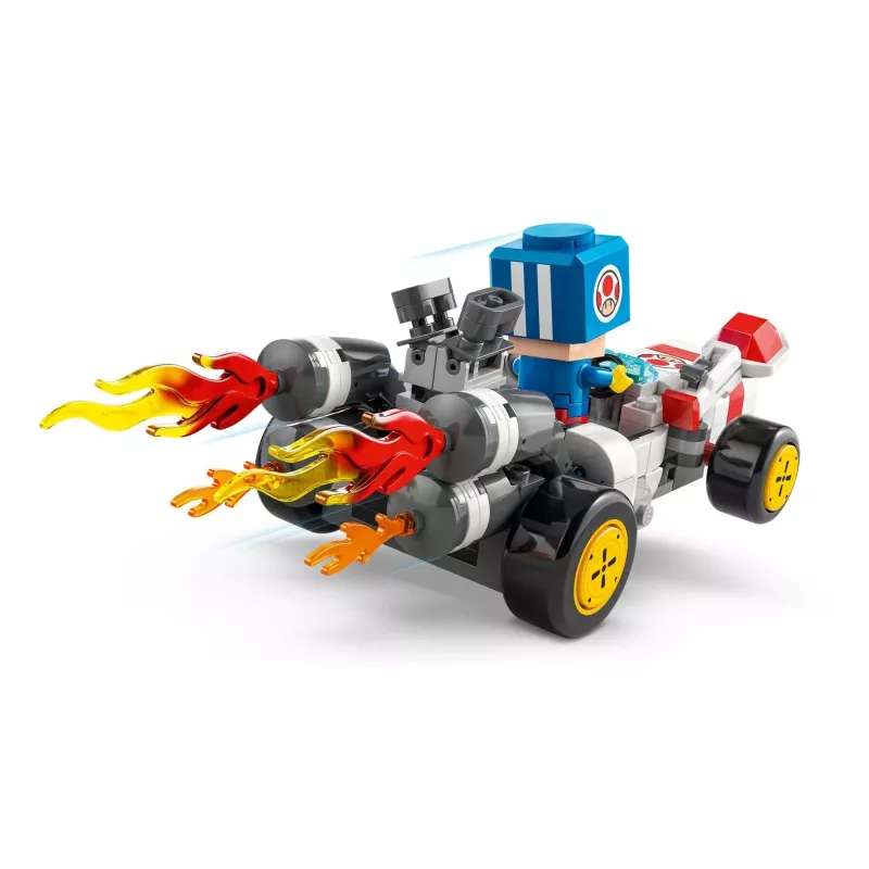 Konstrukcinis žaislas LEGO rinkinys 72035 Super Mario Mario Kart Toad's Workshop, interaktyvūs lygiai ir figūrėlės
