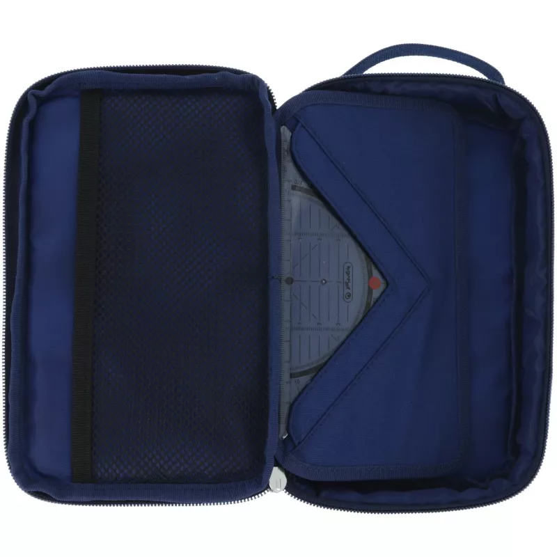 Penalas Herlitz 2 Go CamoBlue poliesteris mėlynas 210x130x60mm