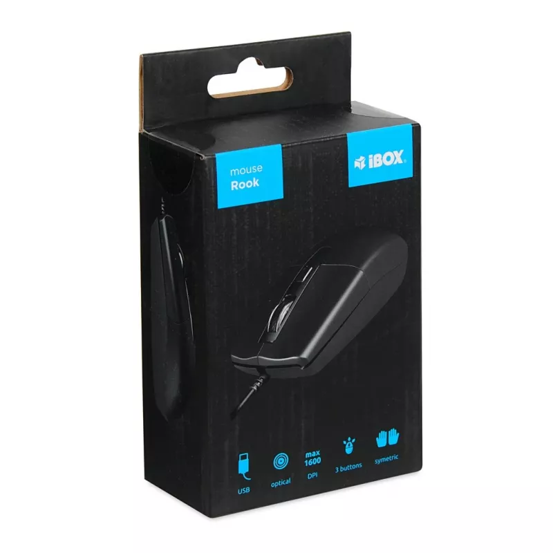 IBox IMOF010 pelė universali abiem rankoms tinkama USB Type-A optinė 1600 DPI