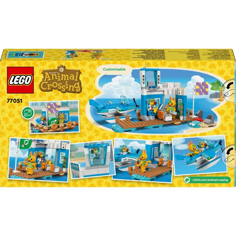 Konstruktorius LEGO 77051 Animal Crossing: Skrydis su “Dodo Airlines” rinkiniu, LEGO prekės ženklas, modelis 77051