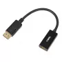 DisplayPort į HDMI kabelio adapteris IBOX iadp4k — DisplayPort (kištukas) į HDMI (lizdas), tiesios jungtys, 4K palaikymas, sidabrinis