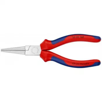 KNIPEX 30 35 160 - Plokščios nosies replės - 2,5 mm - 4,1 cm - Plienas - Mėlynos/raudonos - 16 cm
