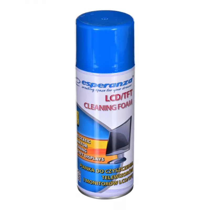 Įrangos valymo putos ESPERANZA ES119 — 400 ml LCD/TFT/Plazminiams ekranams, įvairiaspalvė