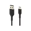 Pintas laidas USB-C USB-A 15 cm juodas