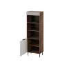 Cama 3 ALMERA Knygų spinta 60x42x185 riešutas/kašmyro