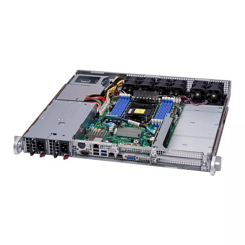 Supermicro IoT SuperServer 111E-FWTR - Serveris - Stovo montavimo - 1U - 1-Way - be procesoriaus - RAM 0 GB - SATA 6,4 cm (2,5)