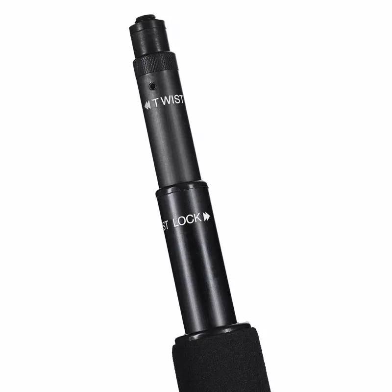RØDE Micro Boompole – lengvas teleskopinis mikrofoninis strypas, ilgis 844 mm, svoris 396 g, kompaktiškas sulankstytas aukštis 33 mm