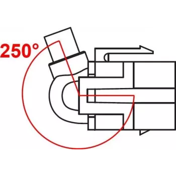 “Keystone” modulis USB 5 Gbps A tipo lizdas 250° prie A tipo kištuko 0,5 m laido DeLOCK