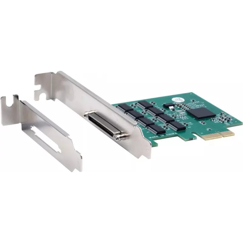 PCIe nuoseklioji plokštė Exsys EX-46028 — 8 prievadai RS-232 su aštuonšakiu kabeliu