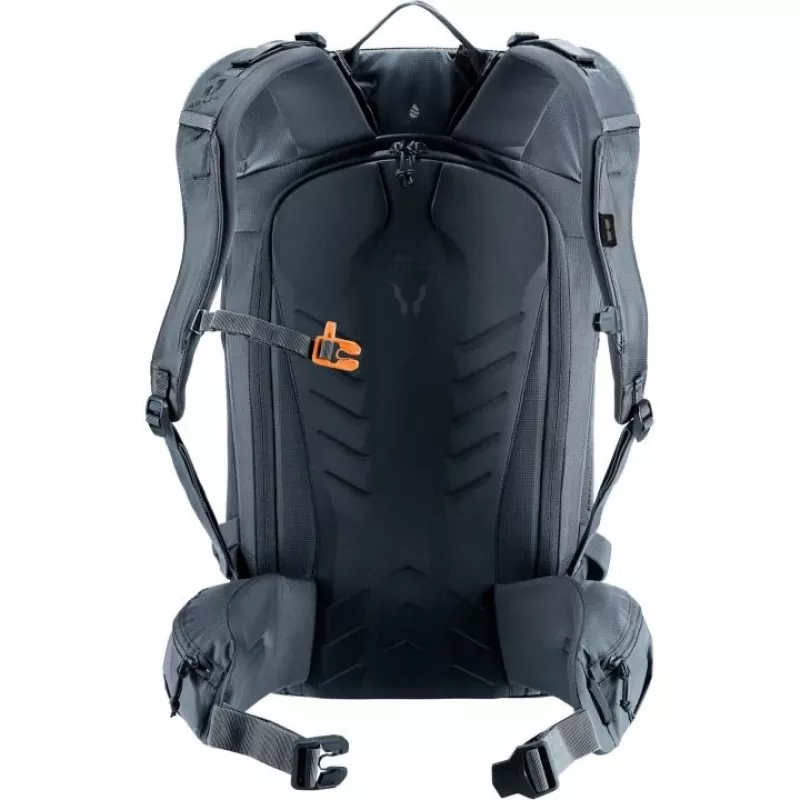 Kuprinė DEUTER Freerider Pro 34+ — techninė freeride slidžių žygiams skirta kuprinė, 34 L, juoda, šalmo laikiklis, klubų diržas