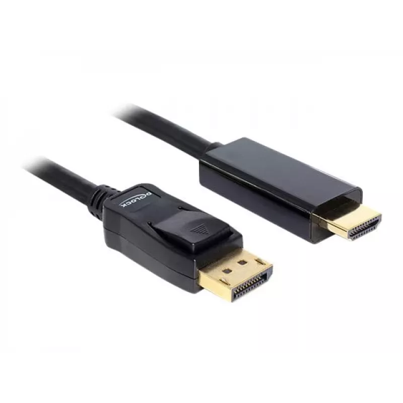 Delock Kabel DisplayPort 1.1 Stecker > High Speed HDMI-A Stecker Passiv 3 m schwarz (82435)