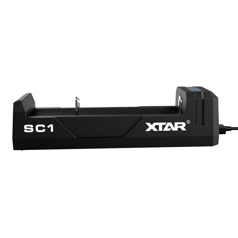 Baterijų įkroviklis XTAR SC1 vienos vietos USB-C, skirtas Li-ion 18650 elementams, 1 vieta, juodas