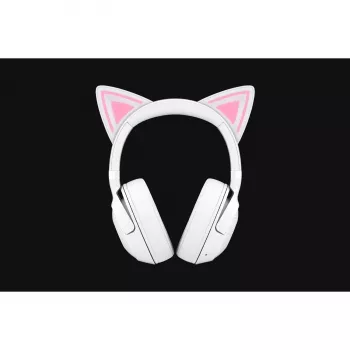 Belaidės žaidimų ausinės Razer Kraken Kitty V2 BT Baltos su Bluetooth, THX Spatial Audio, RGB apšvietimu