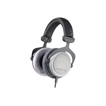 Beyerdynamic DT 880 PRO ausinės, laidinės, ant galvos, muzikai, juodos, sidabrinės