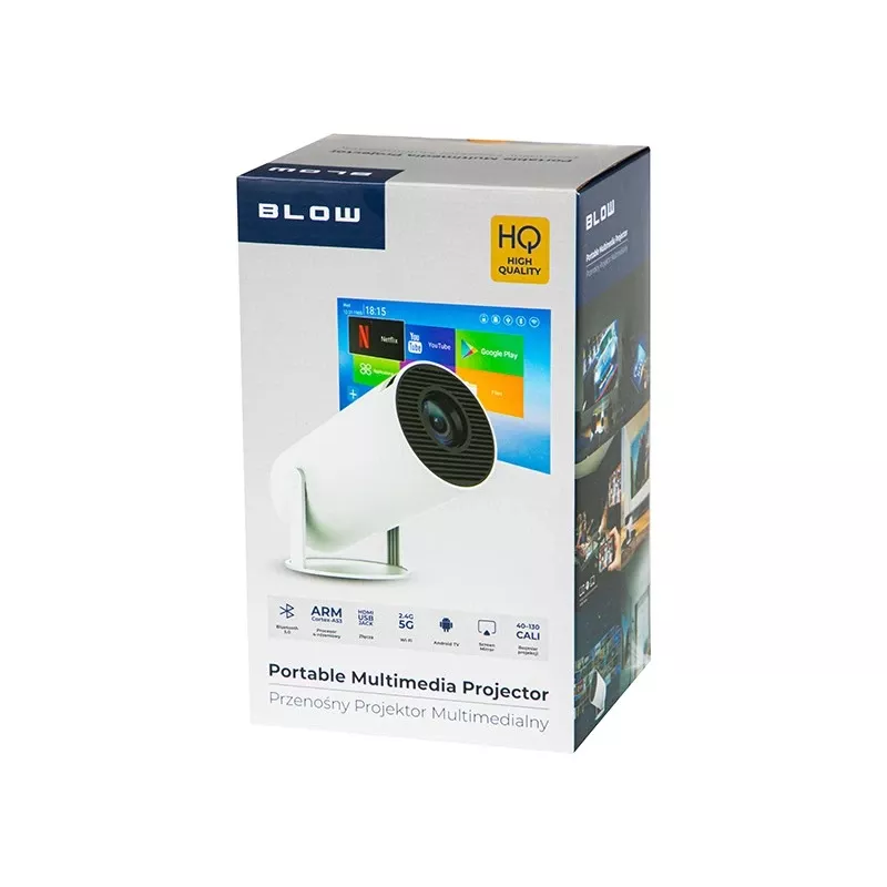 Projektorius WiFi Nuotolinis Android TV 130 colių 4K Full HD HY300 Pro LED