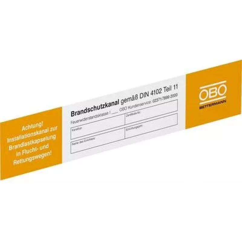 OBO Bettermann elektrotechninis įspėjamasis ženklas (P x A) 250 mm x 43 mm 10 vnt. (7214734)