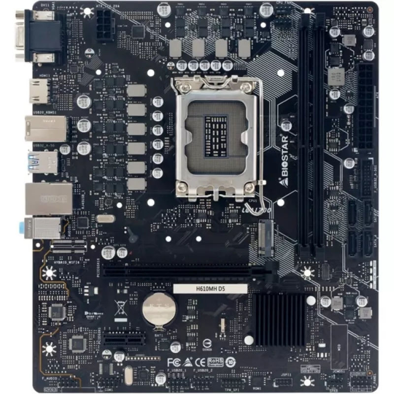 BIOSTAR H610MHD5 DDR5 Micro-ATX pagrindinė plokštė