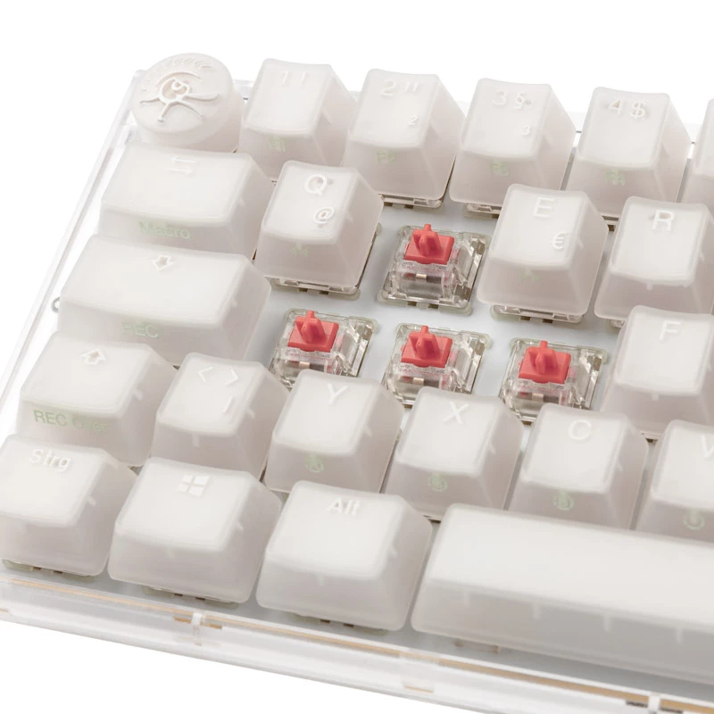 Ducky One 3 Aura White Mini žaidimų klaviatūra, RGB LED - MX-Silent-Red