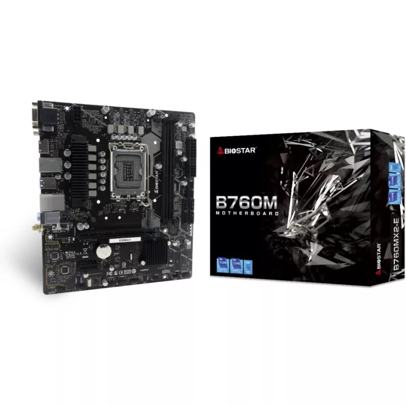 BIOSTAR B760MX2-E DDR5 Micro-ATX pagrindinė plokštė